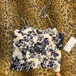 Reformation Liza Top in Madame, Size 8